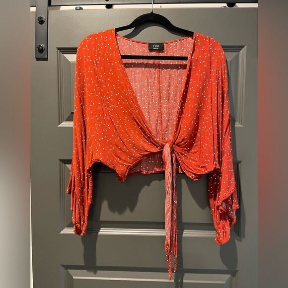VICI Tie Front Top - Picture 1 of 3